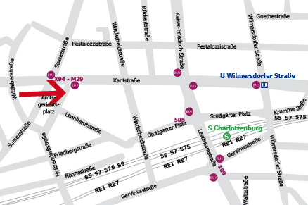 Plan Verkehrsverbindungen Holtzendorffstr.20